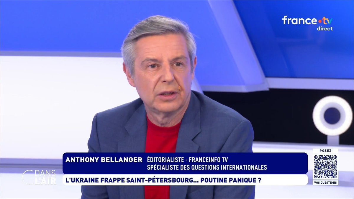 "Cette affaire de Saint-Pétersbourg montre que le récit russe, d’un pays capable de mener une guerre en Ukraine et de continuer à rayonner sur le monde sur le plan économique, se fissure". Anthony Bellanger انطوني et Guillaume Lagane, dans #cdanslair