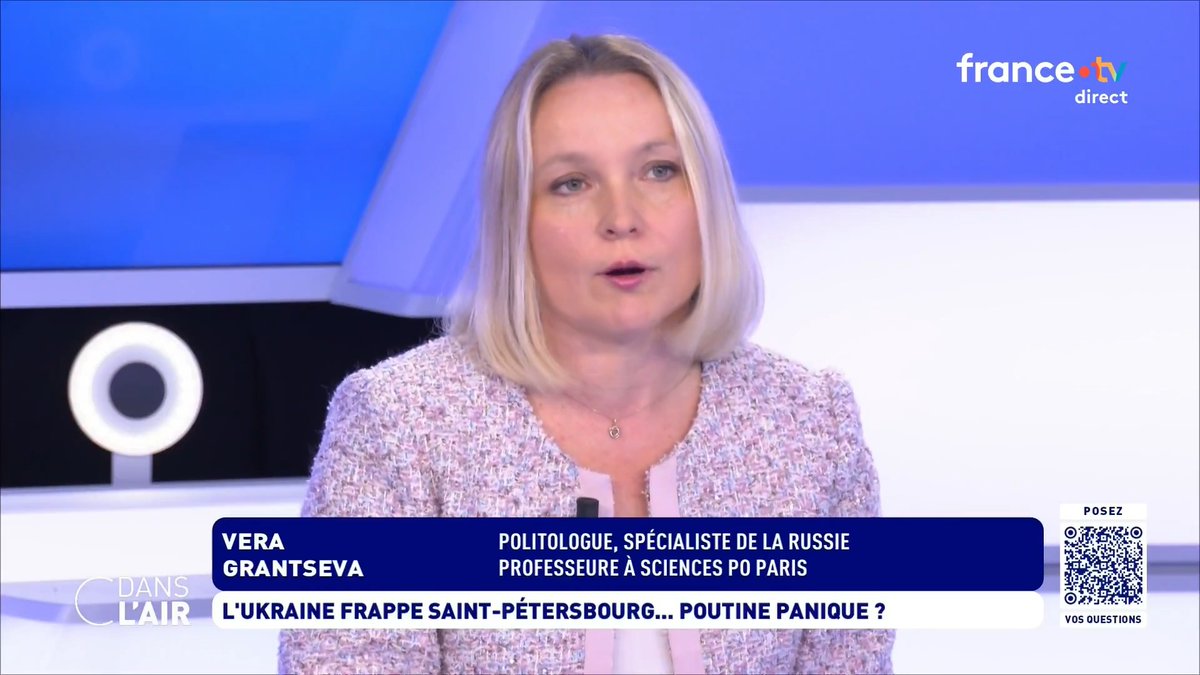 "V. Zelensky a fait évoluer sa stratégie. L’idée est de faire 1000 plaies et finir par un ennemi exsangue […] Il y a un affaissement à petite vitesse de la Russie qui n’arrive plus à remplacer les hommes qu’elle perd sur le front". Anthony Bellanger انطوني et Vera Grantseva, dans #cdanslair