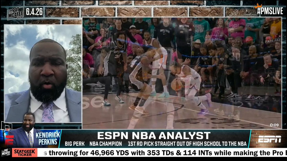 "When you're trying to win a championship, you gotta have a certain level of trust. ... Every guy is being a star in their role." —Kendrick Perkins on the Knicks' Game 1 win in the NBA Finals (via Pat McAfee)