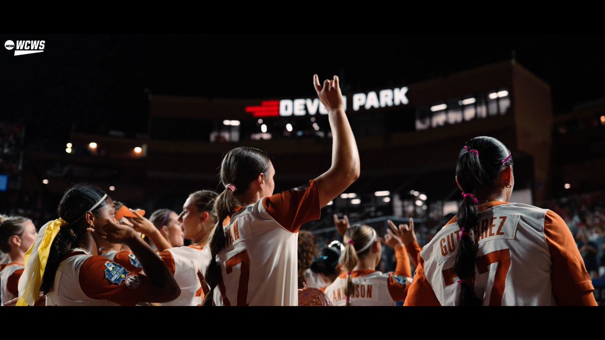 Championship Finals game one cinematic recap 🎬 Watch as the Texas Longhorns defeat the Texas Tech Red Raiders to lead the series. #WCWS x Texas Softball Texas Tech Softball