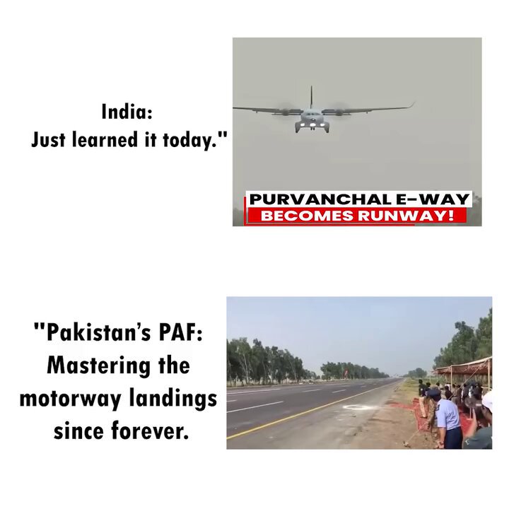 INDIA Vs PAKISTAN: 🇮🇳✈️🇵🇰 India has reportedly suspended operations at 'four' international airports as the Indian Air Force conducts runway landing and takeoff drills. Meanwhile the Pakistan air force demonstrated this capability years ago. 🇵🇰💪