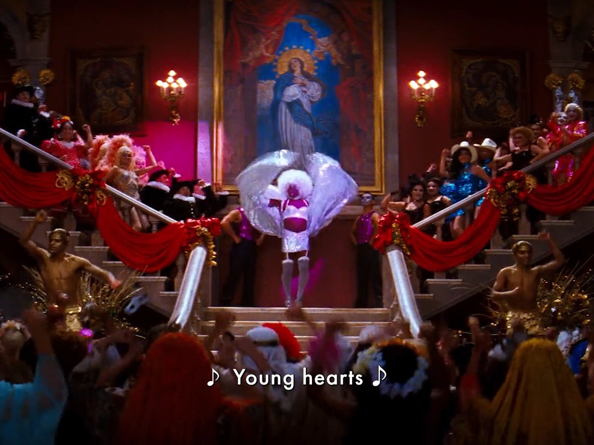 Nobody in Verona Beach was doing it like Mercutio. 💅🏿 Baz Luhrmann's ROMEO + JULIET (1996), starring Leonardo DiCaprio, Claire Danes, Harold Perrineau and John Leguizamo, was nominated for Art Direction (Art Direction: Catherine Martin; Set Decoration: Brigitte Broch) at the 69th Oscars.