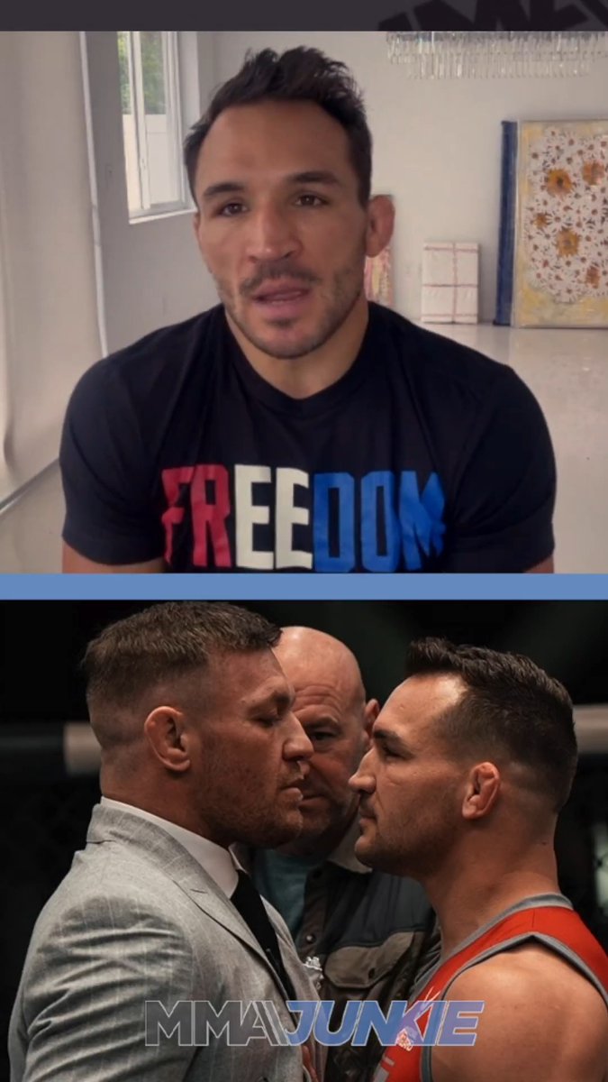 Michael Chandler reacts to Conor McGregor's return vs. Max Holloway at #UFC329. "Whether me and Conor fight in the UFC or not, Conor and I will compete against each other at some point, in some venue, somewhere, somehow, some way." (via Mike Bohn)