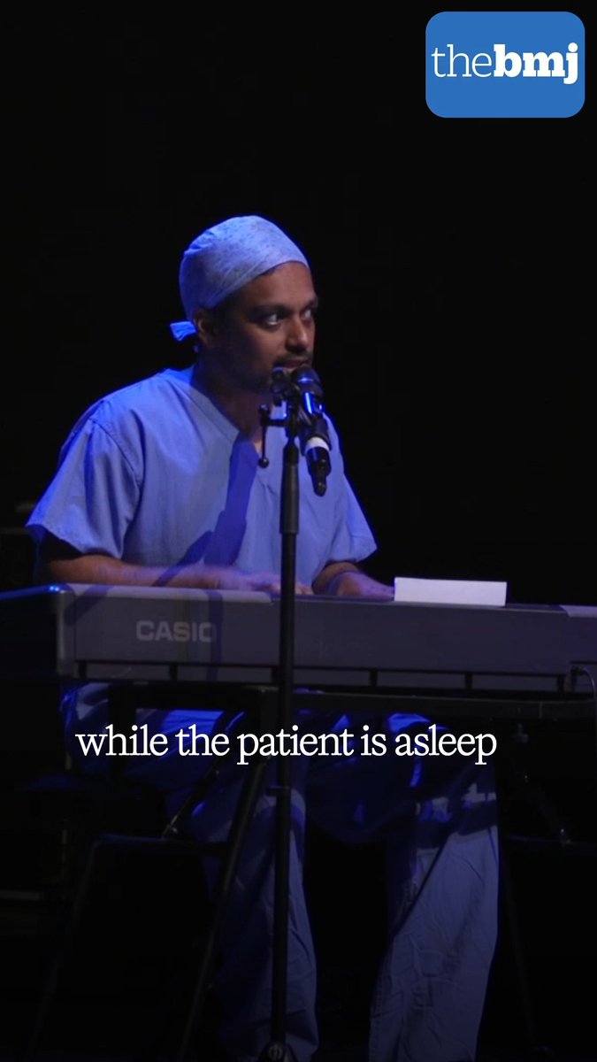 Suman Biswas ♬🩺 performed his 'Anaesthetist's Hymn' at The BMJ Medics' Revue 2026. Watch below! (symptoms of chronic laughter may follow)