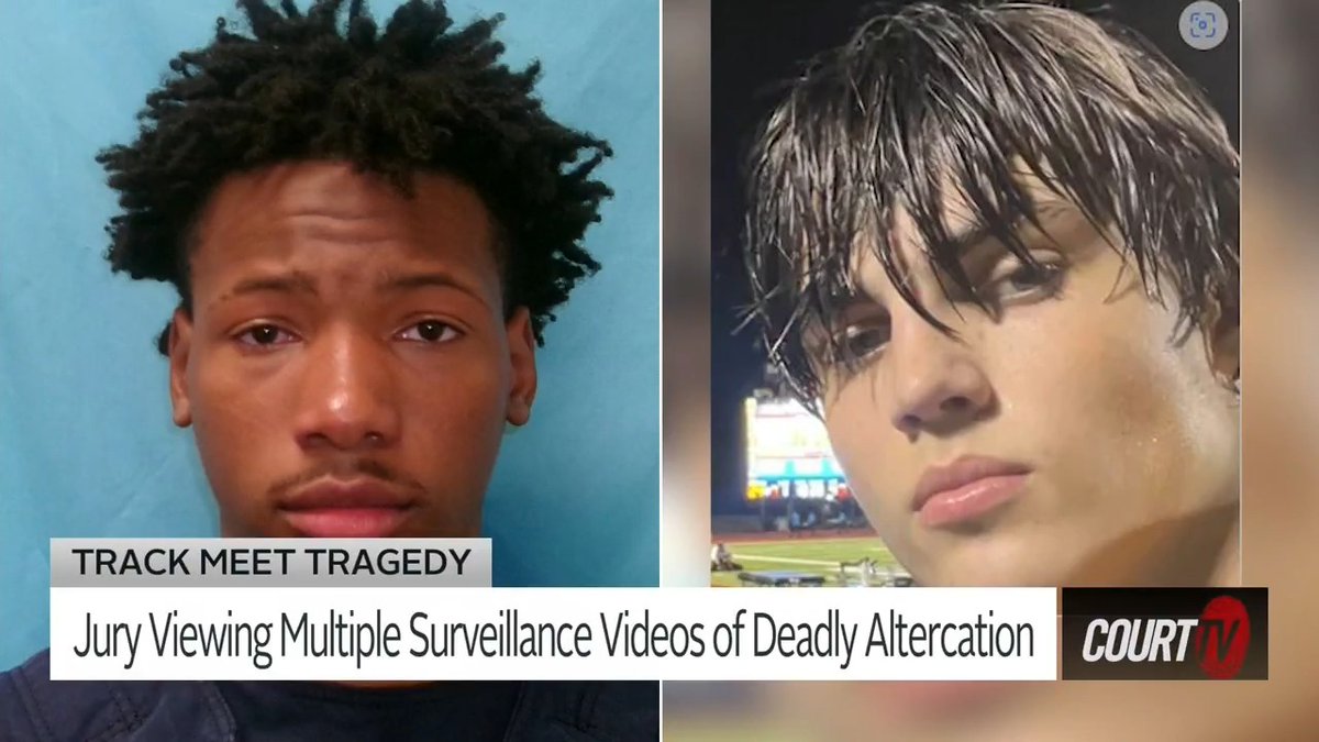 According to Court TV's Cody Thomas, jurors have been shown multiple surveillance videos of the fatal incident. Karmelo Anthony is charged with murder in the stabbing death of 17-year-old Austin Metcalf, who was killed during an altercation at a high school track meet in Texas.
