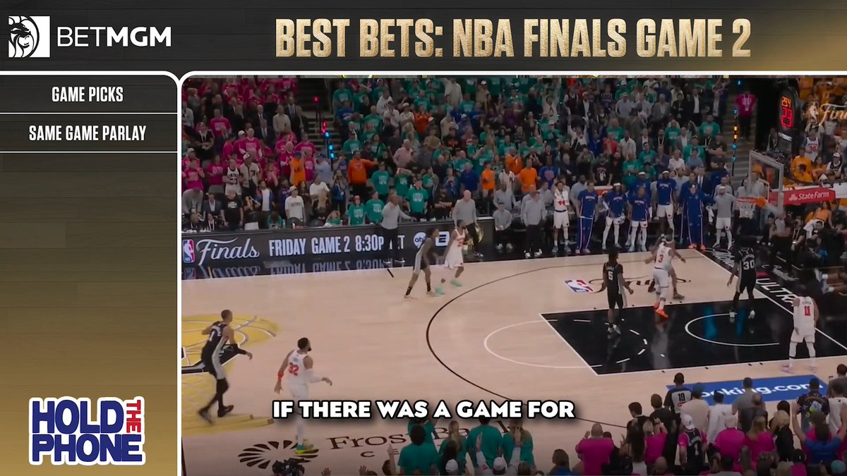 Spurs -5.5.⁣ Game 2 feels different.