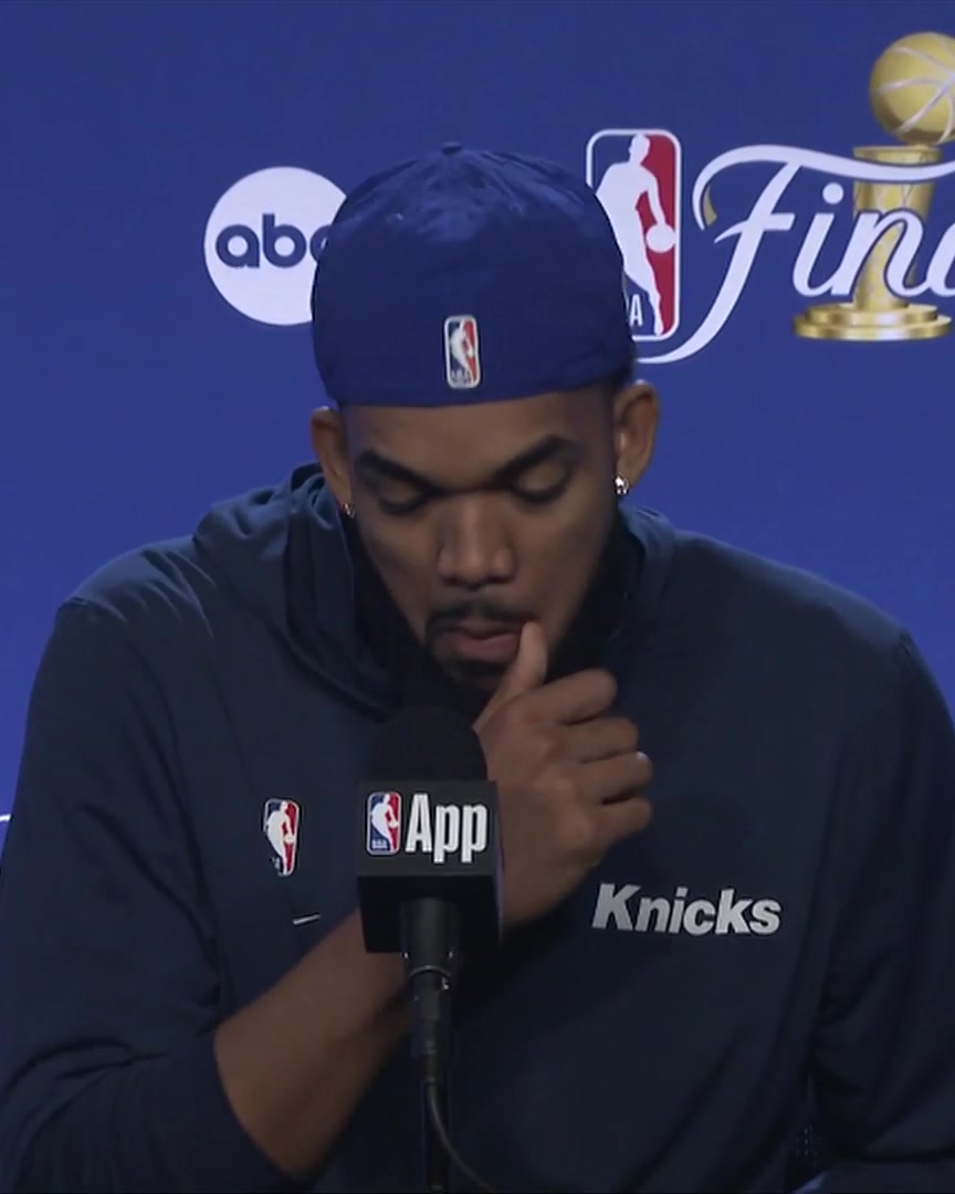 Karl-Anthony Towns is asked about the connection between Brazil in the World Cup and the Knicks