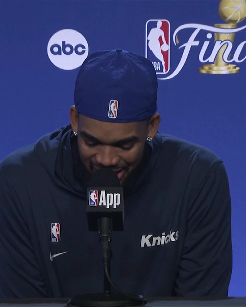 Karl-Anthony Towns shouts out the NYPD for the job they've done in and around MSG during the Knicks' playoff run