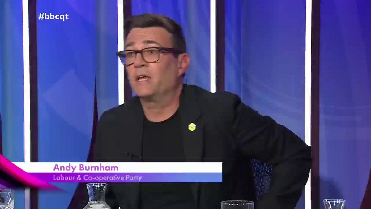 “People go to point scoring before they go to problem solving, it’s party first rather than place first” Labour’s Andy Burnham says Westminster requires “fundamental change” and a “more long-term approach” to “restore the public’s trust” #bbcqt