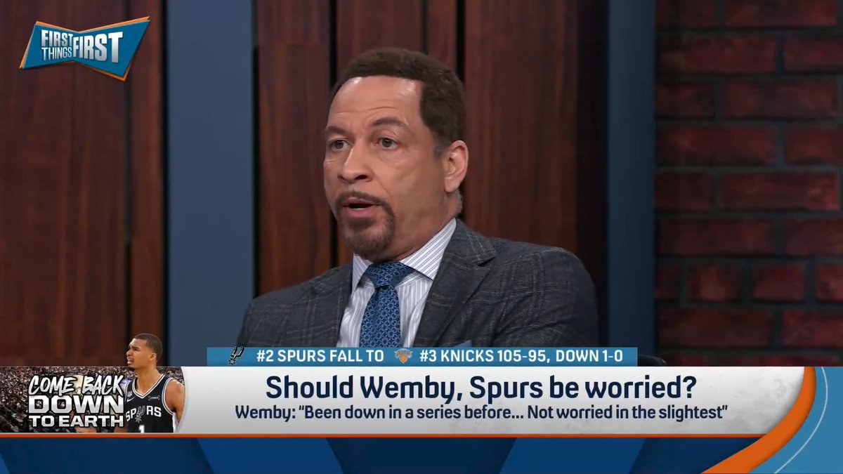 “As somebody that picked the Spurs and Spurs fans, should they be worried? No. I’m not worried. It’s not a misdirection… The only thing that would’ve really worried me is if they had gotten blown away.” Chris Broussard expects Wemby to come back fresh for Game 2: