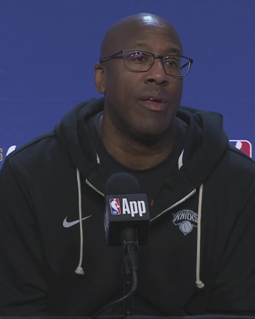 Mike Brown was asked about the Knicks fans that have traveled to San Antonio for the NBA Finals "To have them come and take over a town, take over a hotel, take over an arena and hear them chant 'Let's Go Knicks', or Jalen shooting a free throw, 'MVP', that gives you a boost"