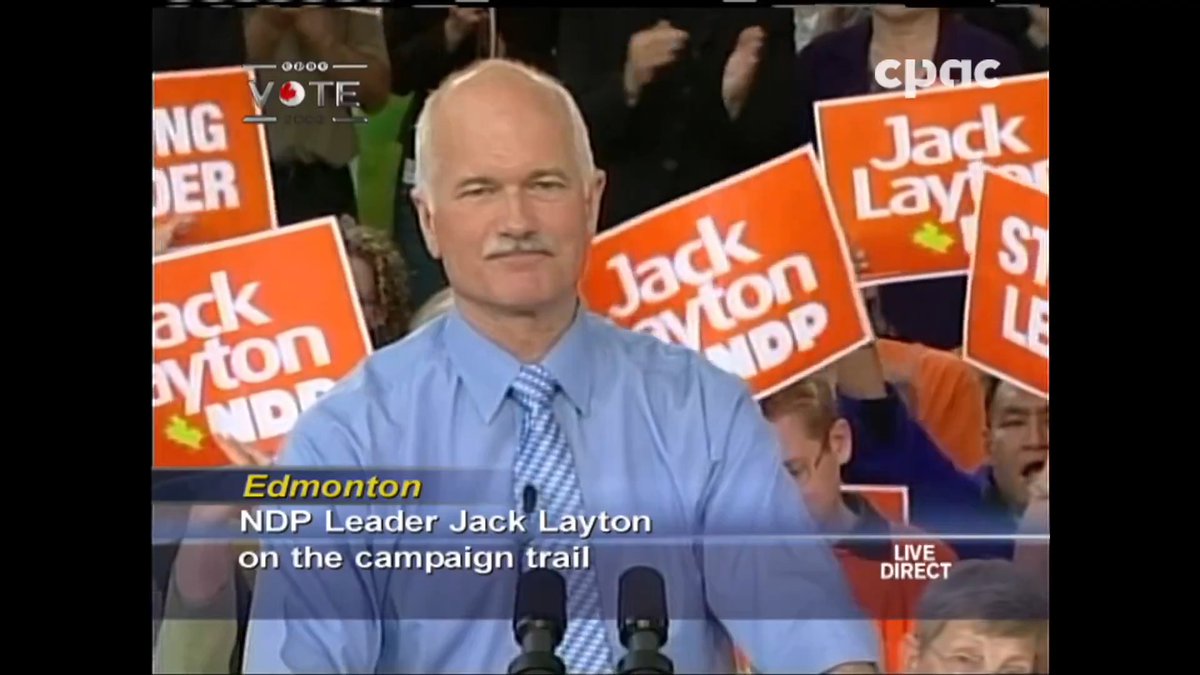 From the CPAC archives: NDP Leader Jack Layton lays out his party’s vision for Canada during the 2008 federal election campaign. Watch more of CPAC’s in-depth coverage from the campaign trail in “Democracy in Action”. CPAC’s “Democracy in Action” election archive has been made possible in part by Library and Archives Canada.