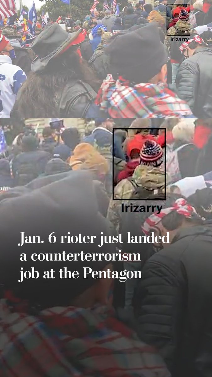Elias Irizarry, a recent appointee to a counterterrorism job in the Defense Department, was filmed moving through restricted grounds and climbing through a broken window during the January 6 attack on the U.S. Capitol, according to a Post analysis.