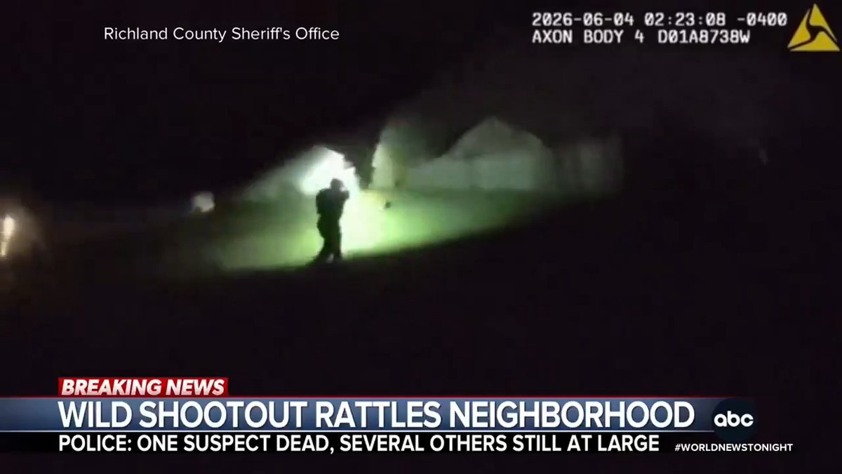 At least one suspect is dead after an overnight shootout with police in Columbia, South Carolina, turned a neighborhood into a war zone, according to authorities. Several vehicles and a home were found riddled with bullets. Aaron Katersky has details.