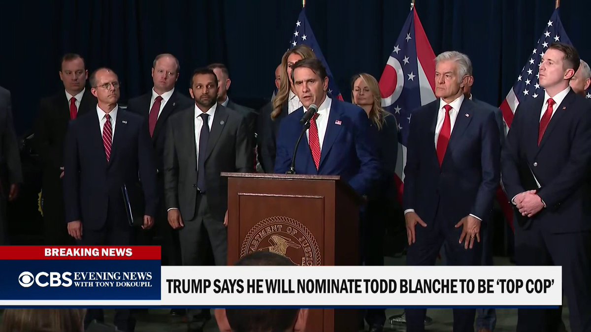 President Trump is expected to nominate Acting Attorney General Todd Blanche to serve in the role permanently, sources told CBS News. Blanche, who is the president’s former personal defense attorney, has led the Department of Justice since Pam Bondi was fired in April.