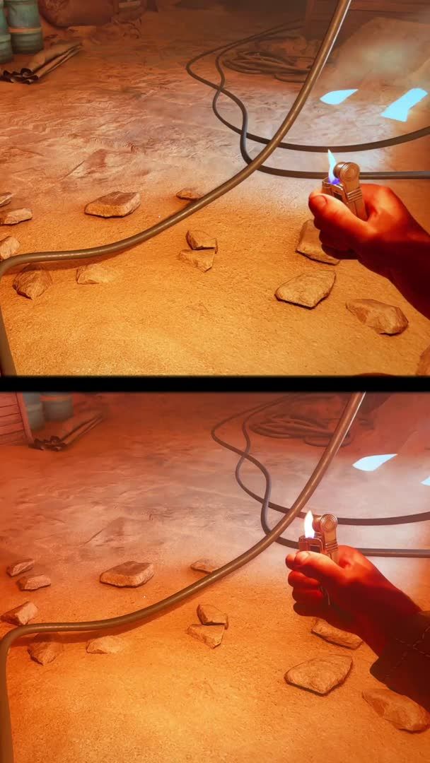 Ray Reconstruction uses AI to improve the quality of ray-traced lighting, reflections, and shadows. Can you see the difference? Here's a hint: Look at the scene after the lighter turns off. On the bottom, shadows and lighting updates appear slower and less precise. On the top, the scene settles into darkness more naturally.
