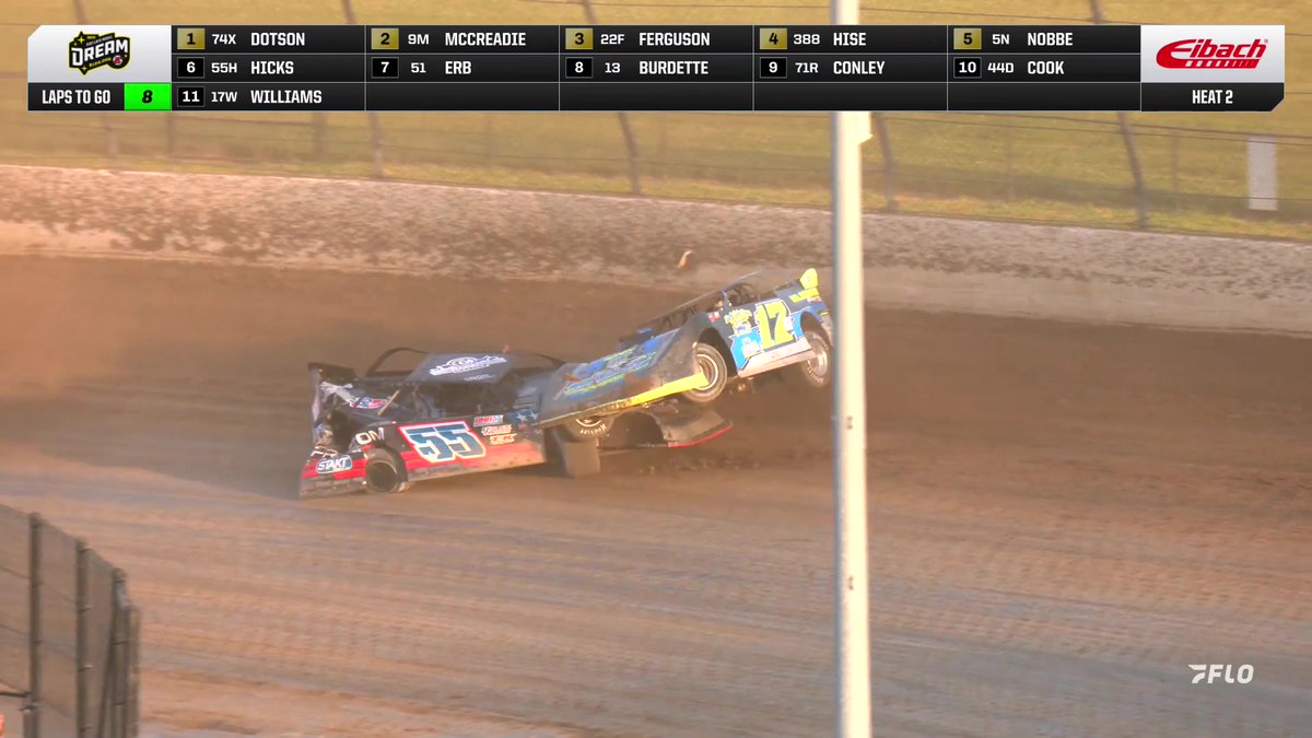 💥 Hard into the ELDORA SPEEDWAY wall for Benji Hicks! #DLMDream