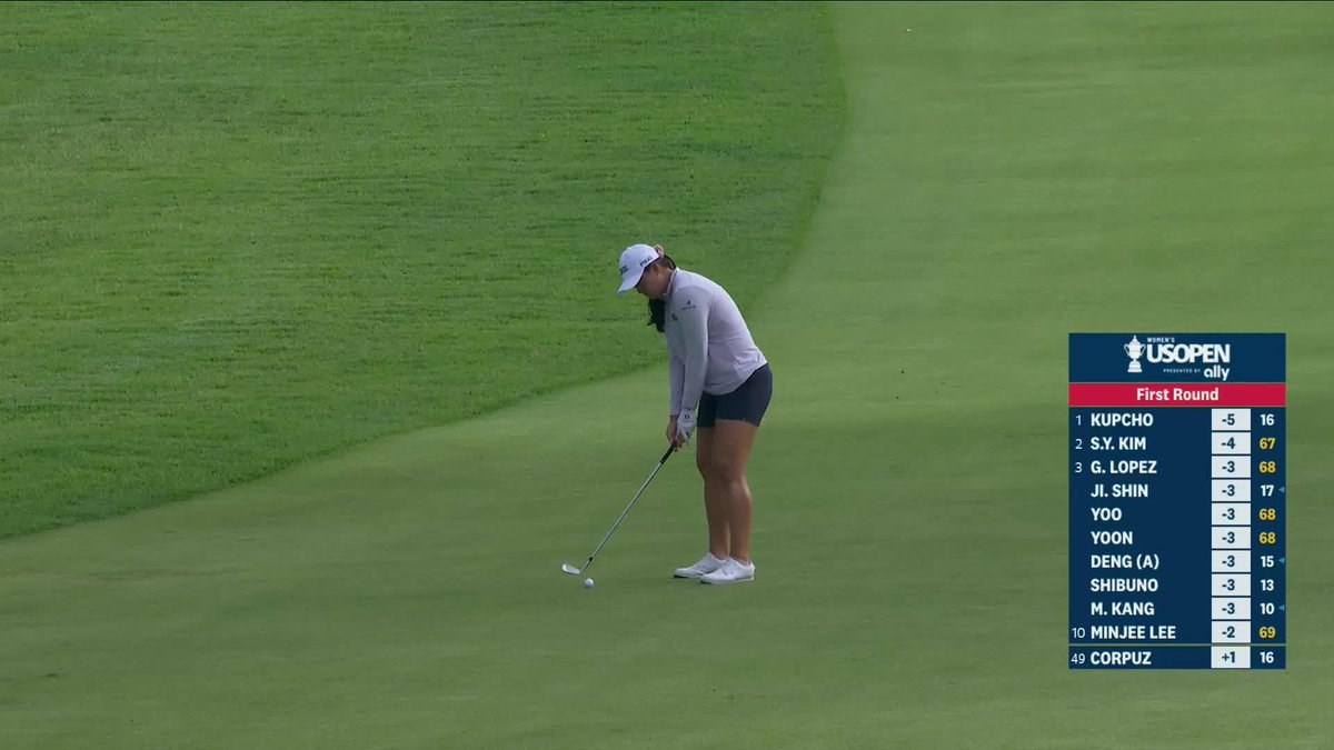 SHE HOLED IT! 🦅 The first eagle of the 81st U.S. Women's Open comes from our 2023 champion Allisen Corpuz. Ally
