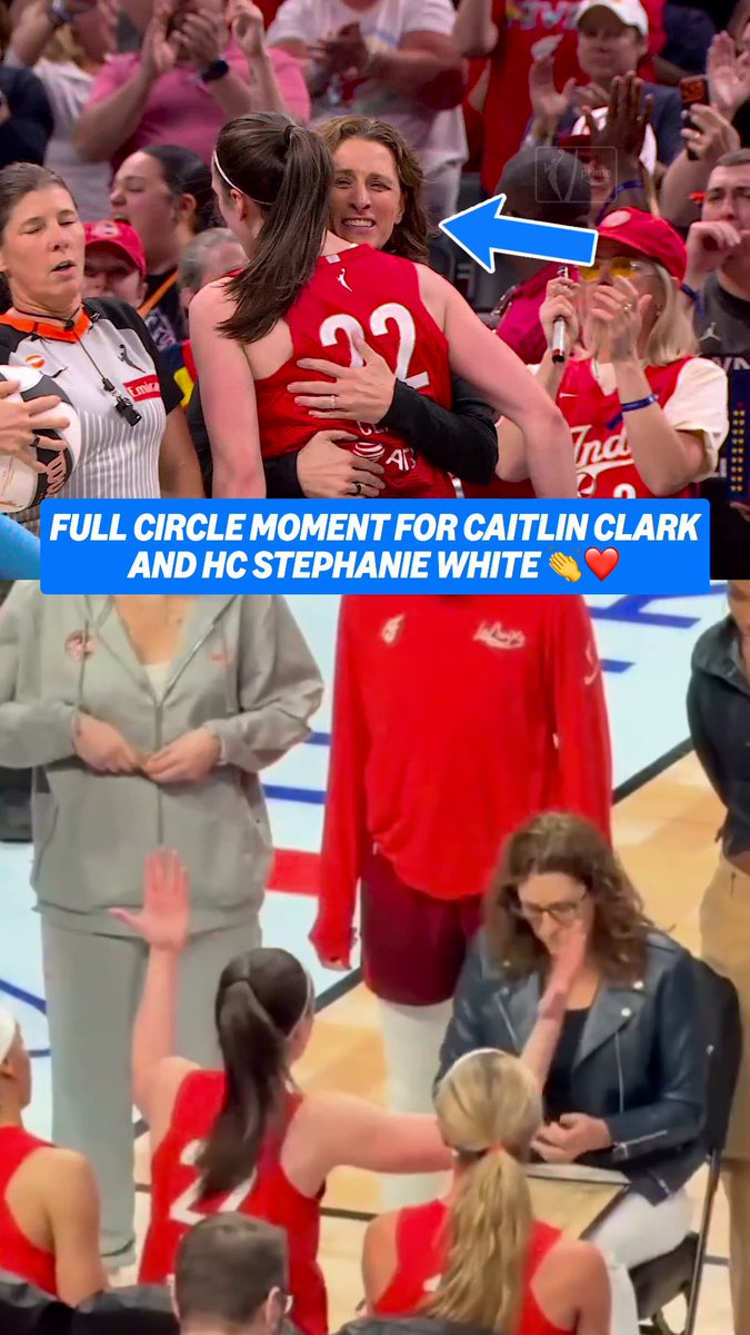 Caitlin Clark and Stephanie White hugged it out 🫂