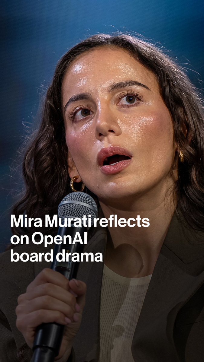 Thinking Labs CEO Mira Murati reflects on the drama at OpenAI when the board fired Sam Altman and she was asked to step in as interim CEO. Watch their full interview at #BloombergTech