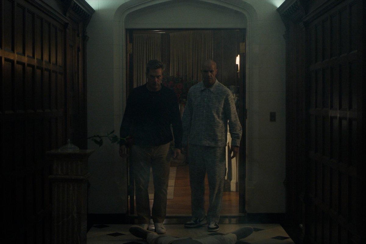 Going down in flames. The season finale of #YourFriendsAndNeighbors is now streaming.