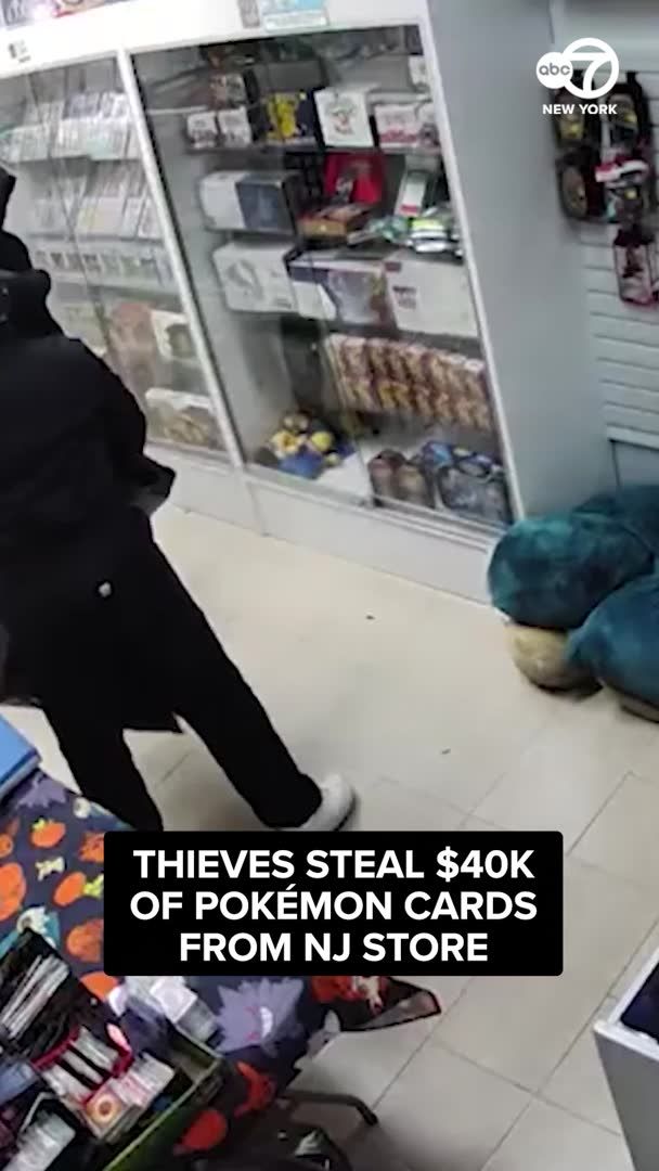 Thieves steal $40K of Pokémon cards from New Jersey store in under 2 minutes