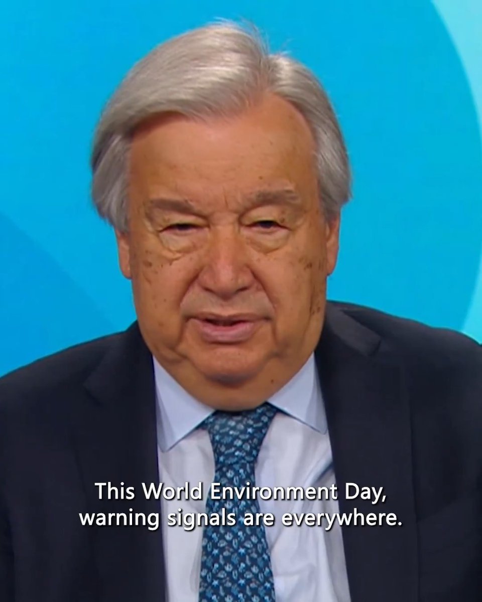 The past eleven years have been the hottest on record. Every fraction of a degree brings greater harm – especially to the most vulnerable. This #WorldEnvironmentDay, warning signals are everywhere. This is the moment to act for our environment & for our future.