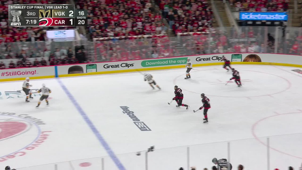 HERE COME THE CANES 👀 All tied up in Game 2 on ABC and the ESPN App 🍿