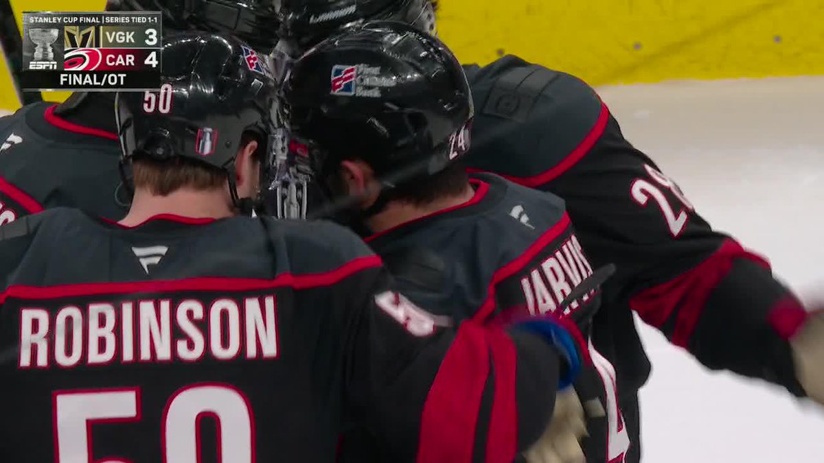 THE CANES STORM BACK AND TAKE GAME 2 IN OT 🔥🌀 #StanleyCup