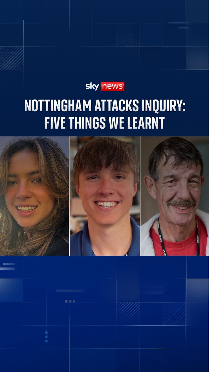 Sky's Lisa Dowd Sky News looks at the failures and lessons that have been learnt from the Nottingham Inquiry into the June 2023 attacks. Valdo Calocane killed University of Nottingham students Barnaby Webber and Grace O'Malley-Kumar, both 19, as well as 65-year-old caretaker Ian Coates, and attempted to kill three more people in the June 2023 attacks.