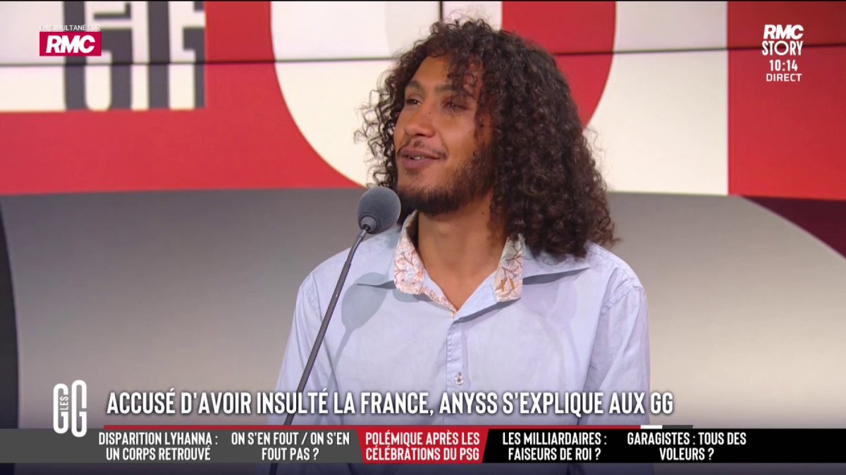 💬 "À chaque fois qu’un Noir ou un Arabe respire trop fort dans ce pays, il doit se justifier", fustige Anyss, accusé d’avoir insulté la France en marge de la finale de la Ligue des champions. #GGRMC
