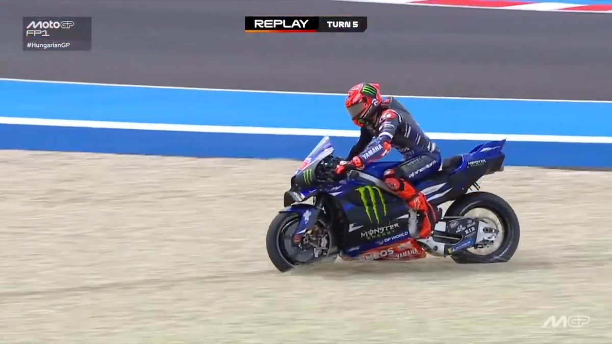 Fabio Quartararo goes offroading at Turn 5 👀 #HungarianGP 🇭🇺