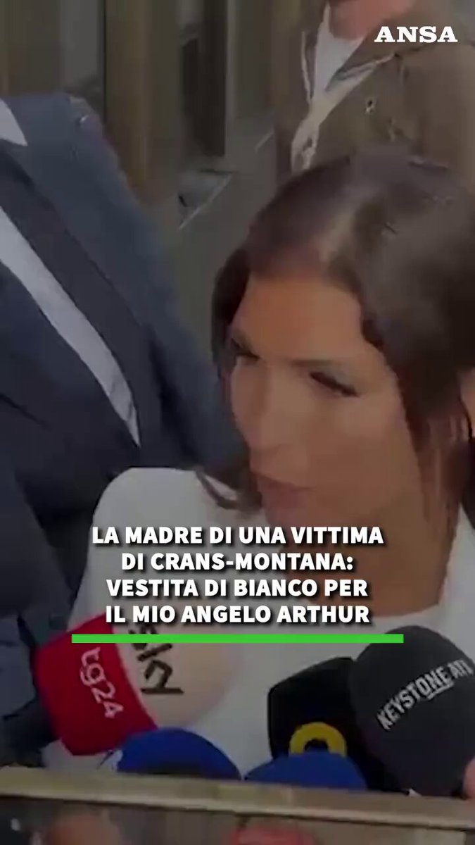 La madre di una vittima di Crans-Montana: "Vestita di bianco per il mio angelo Arthur". Le parole di Laetitia Brodard-Sitre. #ANSA