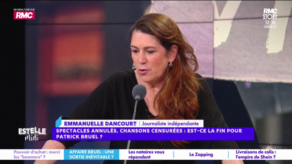 🎤 Est-ce la fin pour Patrick Bruel ? 🎙️ Emmanuelle DANCOURT : "Le problème c'est que c'est un homme avec une notoriété et fortune qui crée un rapport de force qui fait que la justice ne peut pas passer sereinement s'il continue de se produire ! On attend l'annulation de sa tournée"