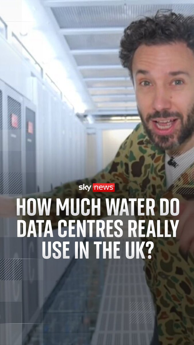 How much water do data centres really use in the UK? Sky's technology correspondent Rowland Manthorpe visits a "waterless" data centre in London and reveals how much water data centres use in the UK and why the issue is more complicated than it first appears. 🔗Full report:
