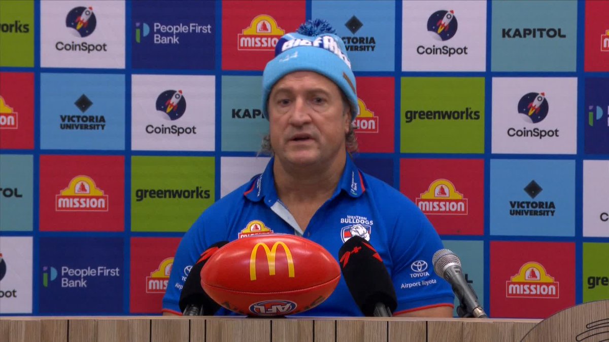 "He just showed enormous courage. He played through pain and in the end he got a pretty important scalp." 🗣️ Luke Beveridge on Michael Sellwood playing on Nick Watson