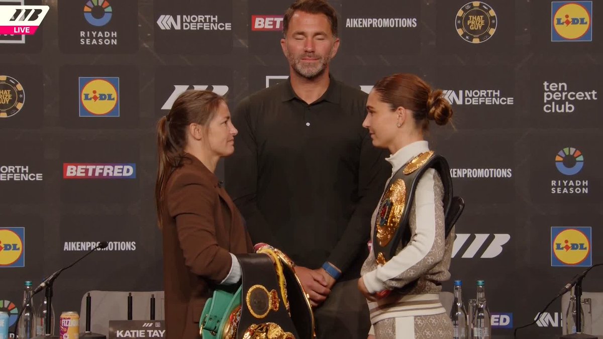 🇮🇪 THE FIRST FACE-OFF 🇮🇪 Katie Taylor vs Flora Pili 👑 Undisputed World Super Lightweight Championship #TaylorPili live on DAZN, September 5