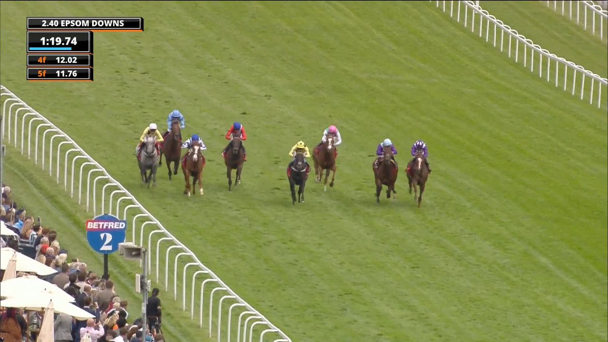 A real battle! Seagulls Eleven has just STOLEN the Betfred Diomed Stakes in the final stride for the footballers, Hugo Palmer and jockey Oisin Murphy 👏