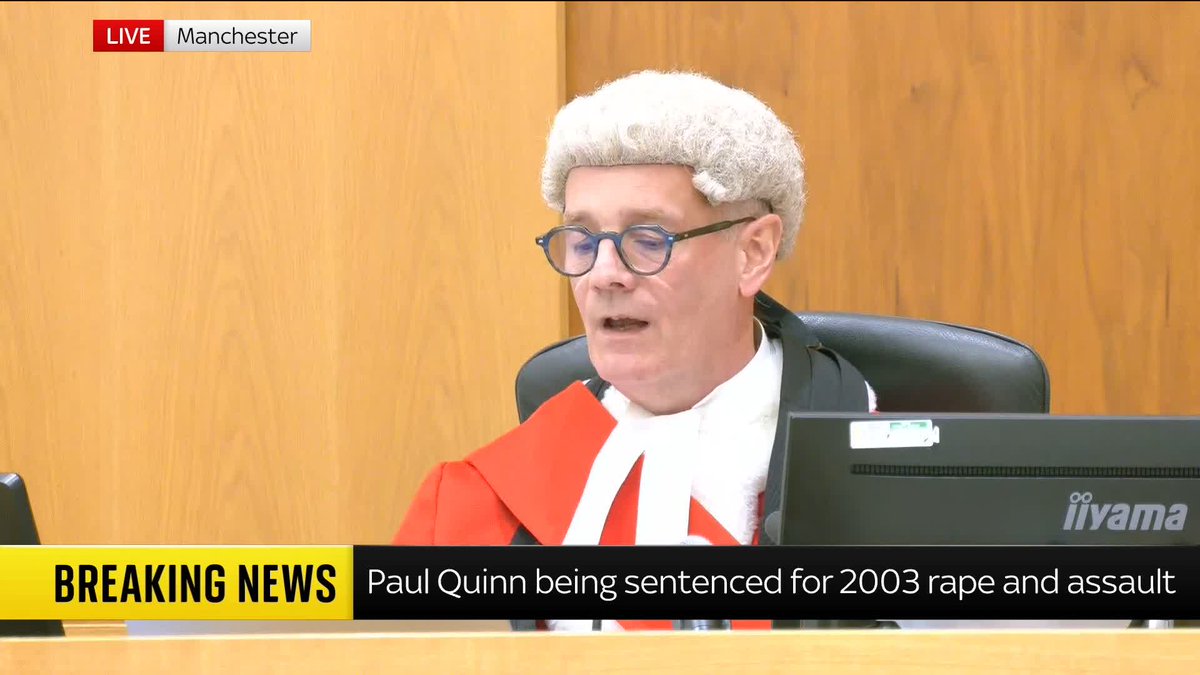BREAKING: Paul Quinn sentenced to 24 years for raping a young mother in Salford in 2003. Andrew Malkinson was wrongly convicted and served 17 years in prison for the same crime.