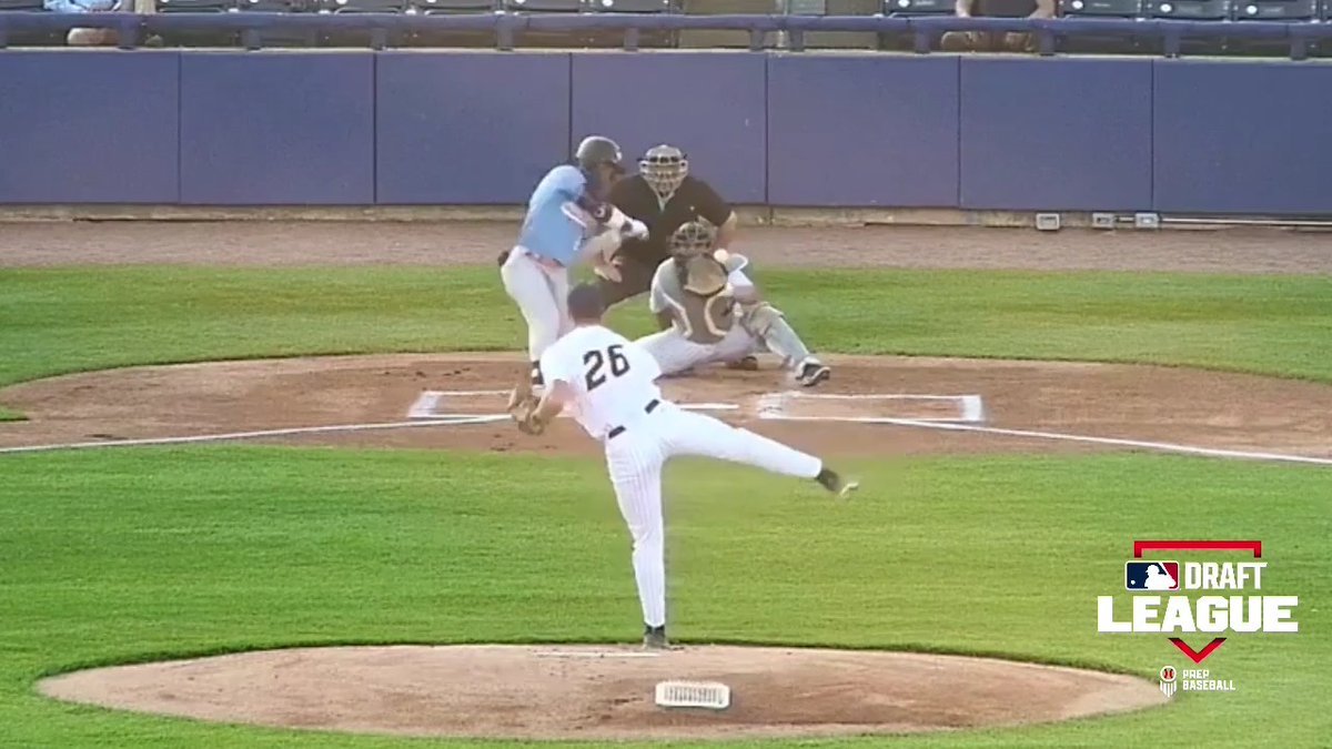 Through 3️⃣ no-hit innings Christian Coppola's mix was hard to touch as he generated 8️⃣ whiffs on Thursday night, striking out 3. ⚡ 😮💨 𝐎𝐕𝐑: 42.1% Whiff% / 36.4% Z-Whiff% 𝐅𝐁: 91.4 mph (T93.8), 2438 rpm, 15.4" HB, 7.9" IVB 𝐒𝐋: 84.5 mph, 2550 rpm (T2643), -15.5" HB (T-19.5"), 0.8" IVB Trenton Thunder⚡ | MLB Draft League | Saint Joseph's Baseball
