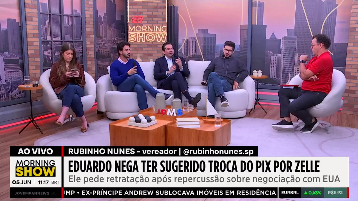 Eduardo Bolsonaro nega ter sugerido troca do Pix por Zelle nos EUA e exige retratação da imprensa 📺 Confira na íntegra: #MorningShow