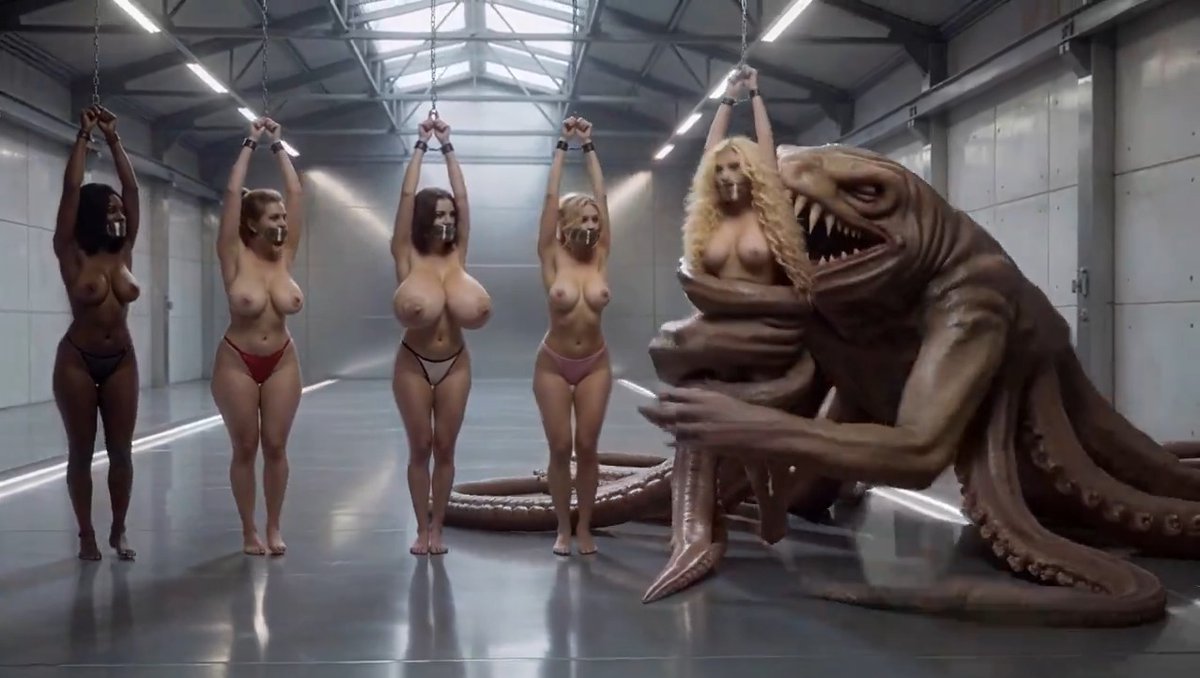 Special delivery for the alien pets 🐙 Five premium girls restrained and ready Feed your pets a diet suited to their species #EroticHorror #MonsterFeeding #AlienPets #DarkFantasy #Vore