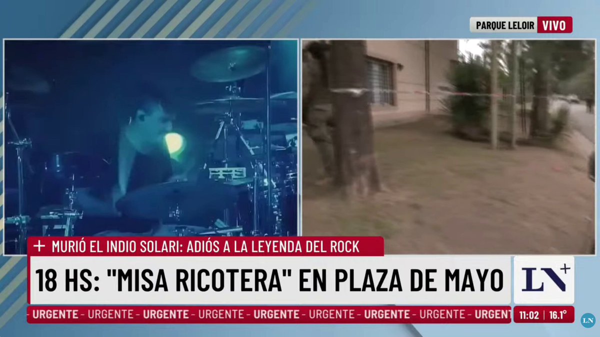 "¿Me dejas pasar por favor?" Máximo Kirchner llegó a la casa del Indio Solari en Parque Leloir, Ituzaingó, tras la muerte del músico.