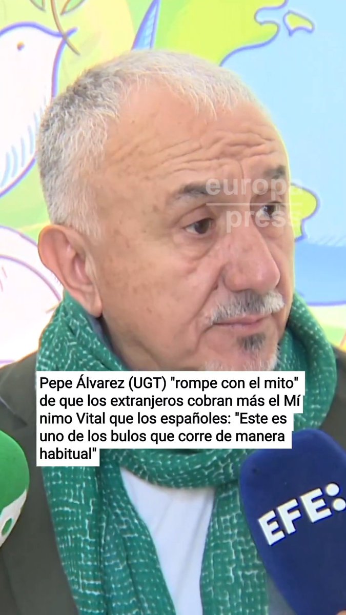 Pepe Álvarez (UGT) "rompe con el mito" de que los extranjeros cobran más el Mínimo Vital que los españoles: "Este es uno de los bulos que corre de manera habitual"