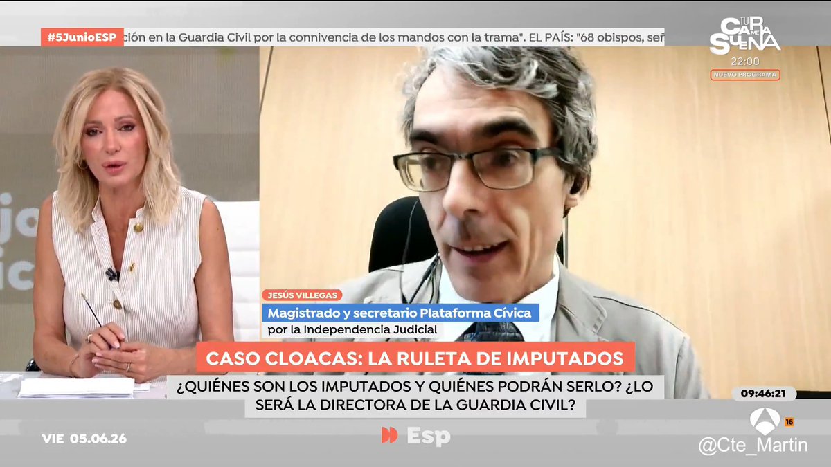 BRUTAL intervención del juez Jesús Villegas Juez Eutimius (Jesús Villegas), secretario de la Plataforma por la Independencia Judicial, y otra vez ENCONTRONAZO con Afra Blanco, activista, en el programa Espejo Público Espejo Público de Susanna Griso.