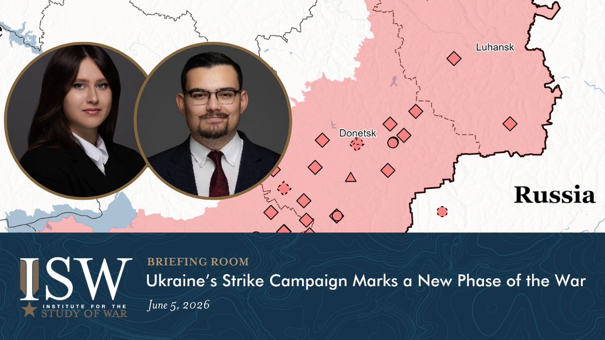 VIDEO: Ukraine’s intermediate-range strike campaign has undermined logistics in Russia’s operational rear. As of May 2026, Ukraine has secured a drone advantage on the battlefield, reintroduced limited elements of mechanized maneuver, and upheld a successful strike campaign against Russia. In this video, ISW’s Kateryna Stepanenko and George Barros explain how the war is entering a new phase as Ukraine's recent successes on the battlefield and beyond are challenging the positional character of the conflict that has dictated the battlefield since 2023.