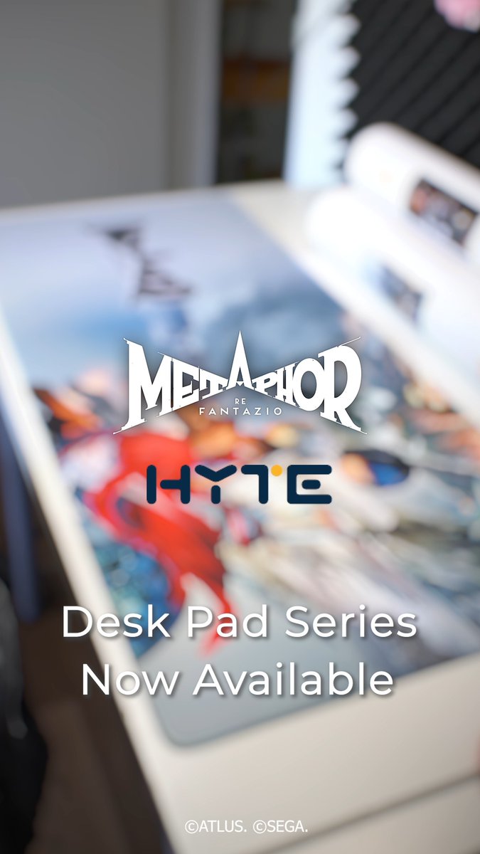 1️⃣, 2️⃣, or 3️⃣? Metaphor: ReFantazio Desk Pad Series at HYTE 🔜 Anime Expo 2026! 💻