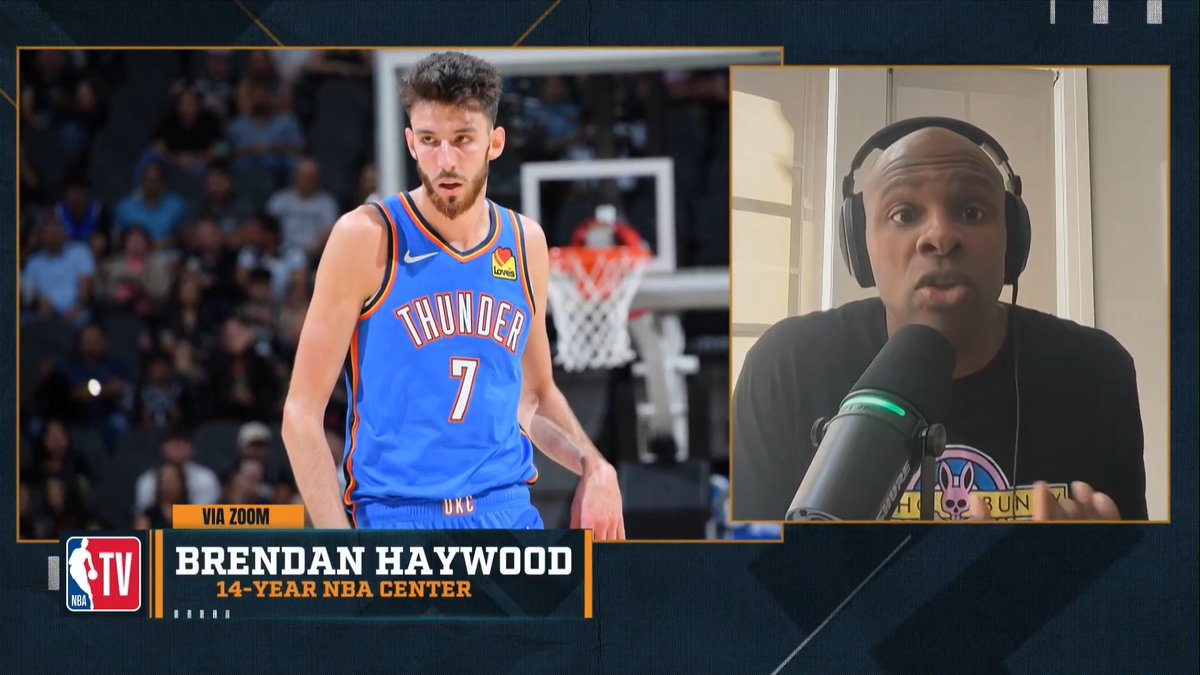 "Saying that they should move off of Chet is one of the dumbest things I've ever heard in my life." – Brendan Haywood on the idea of the #Thunder trading Chet Holmgren