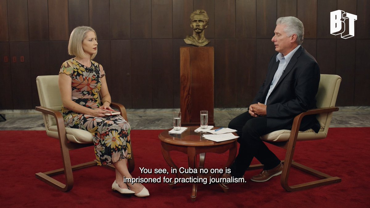 "What would the US gov't do if we paid people to provoke destabilization in the US?" 🚨The US has announced new sanctions against Cuban President Miguel Díaz-Canel in an effort to pressure the island's leadership. WATCH a clip from our exclusive interview with President Díaz-Canel who highlights just a few of the efforts that the US has taken to undermine Cuba's sovereignty. Full film Cuba After Castro here: