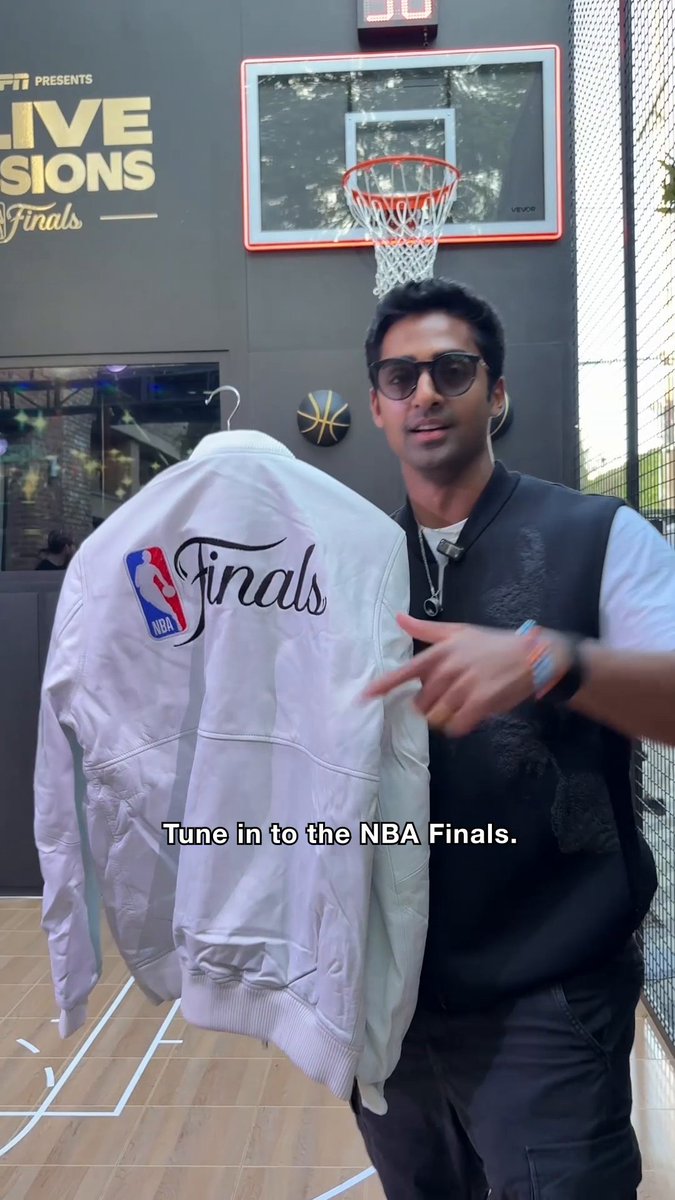 Okay, baller Anirudh Pisharody 🙂‍↕️ Watch the NBA Finals Game 2 tonight at 8:30pm ET on ABC.
